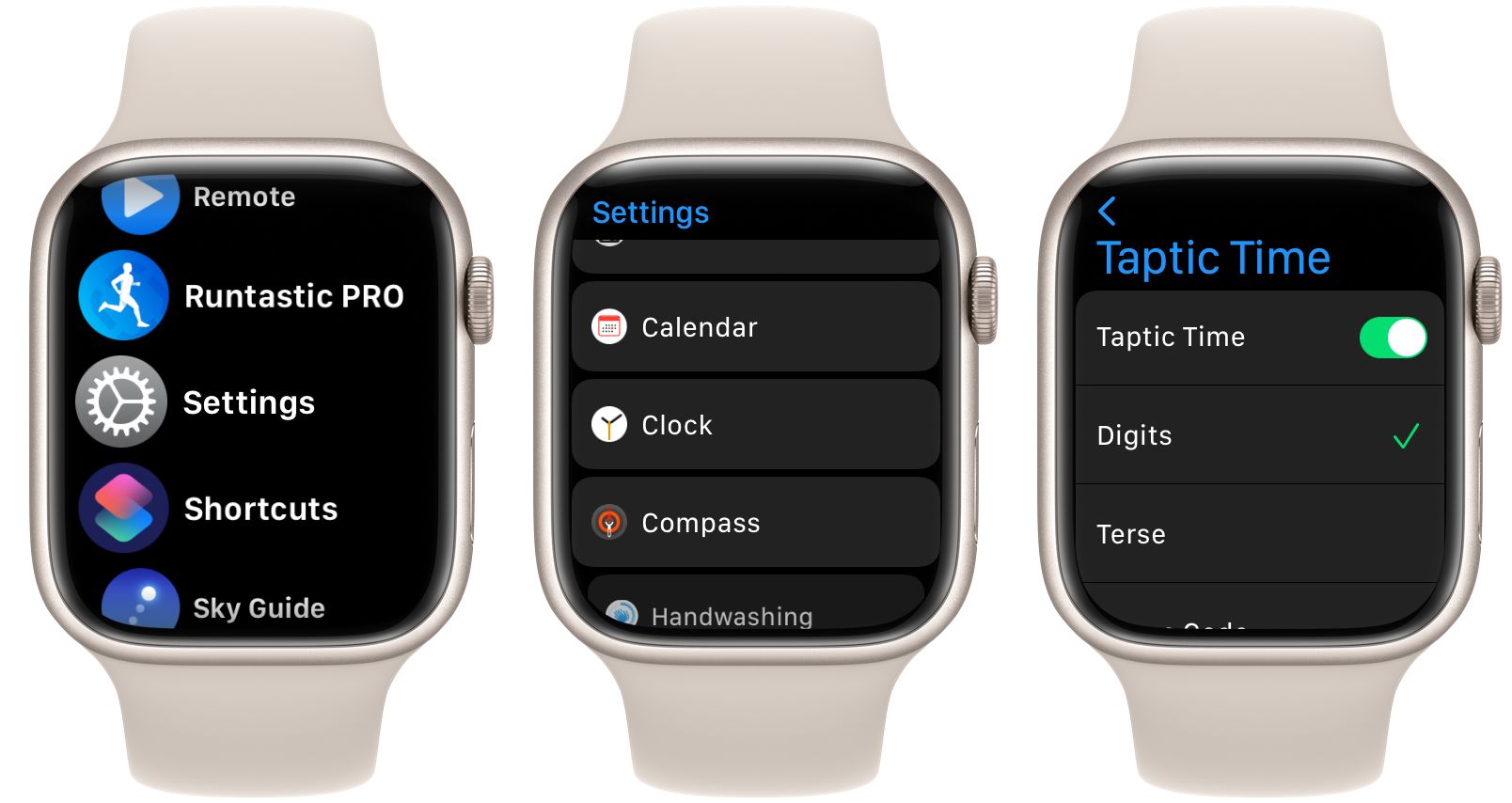 Apple Watch taptic time 