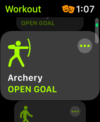 The Archery workout on the Apple Watch Workouts app