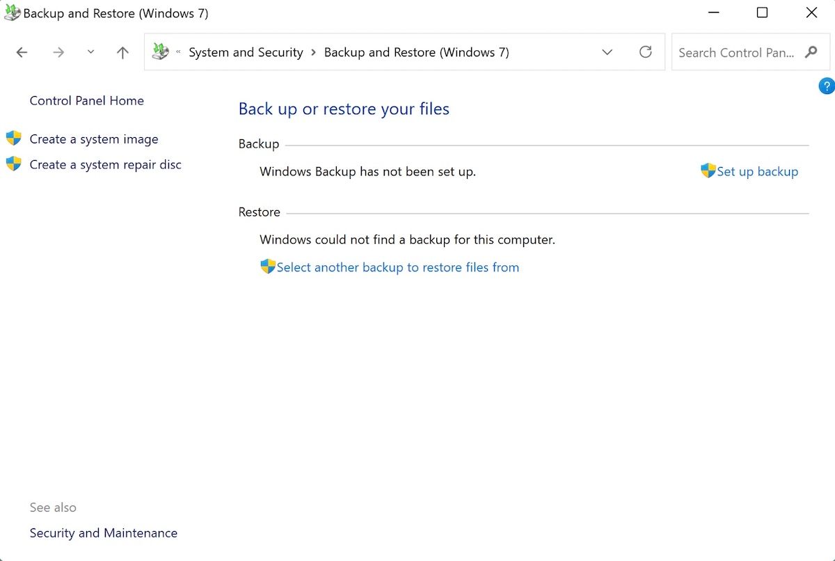 backup and restore in windows 11
