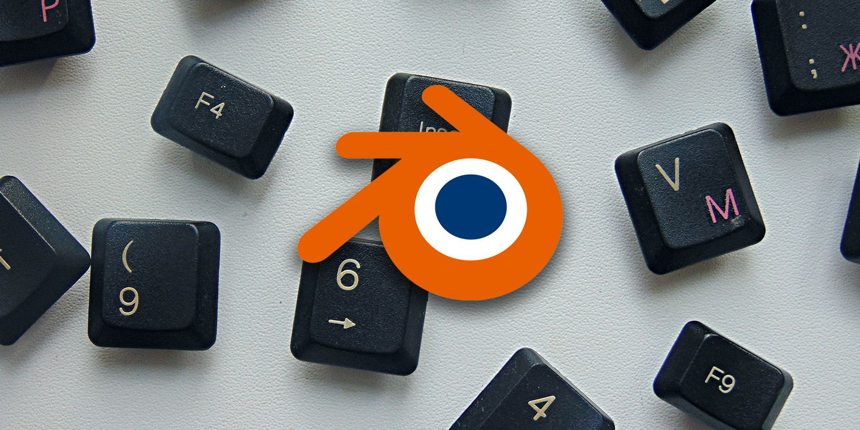 The Blender logo and some keyboard caps.