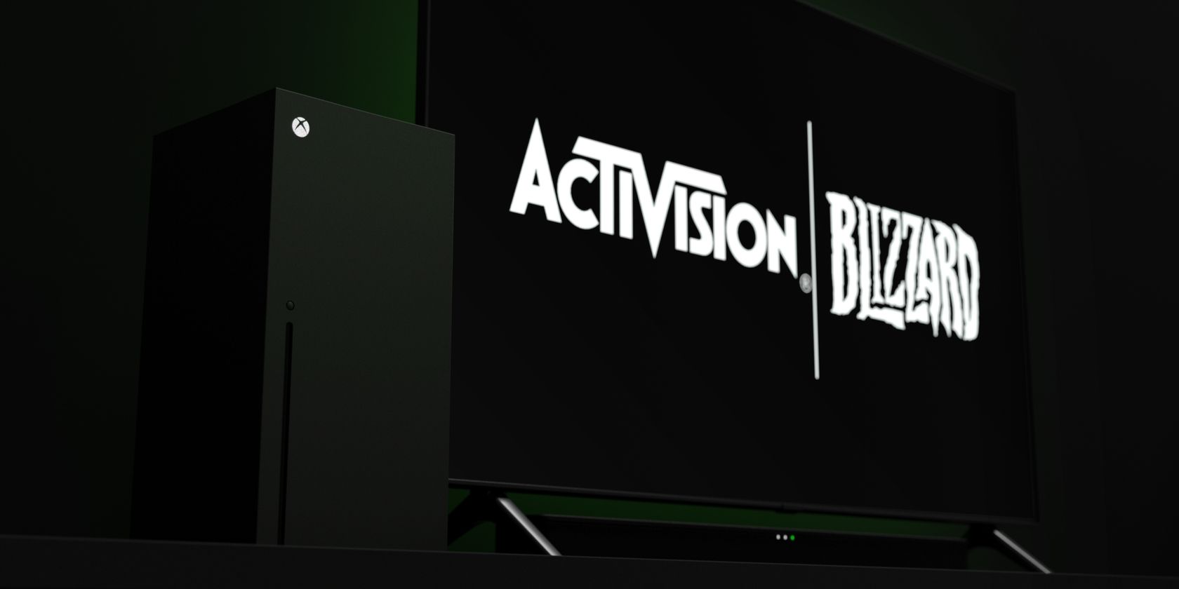 The Activision Blizzard logo next to an Xbox