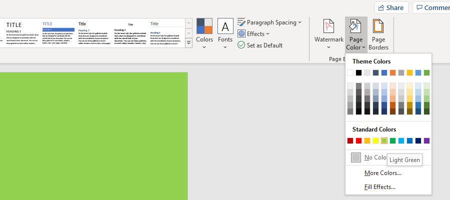 How To Change Page Colour In Word On Ipad