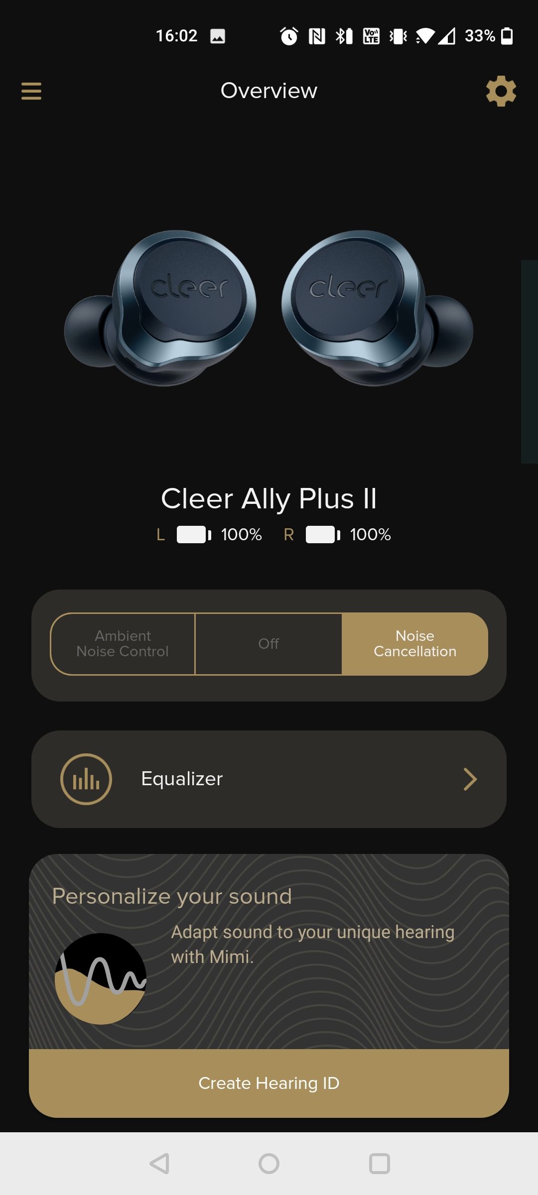 cleer+ app connected device