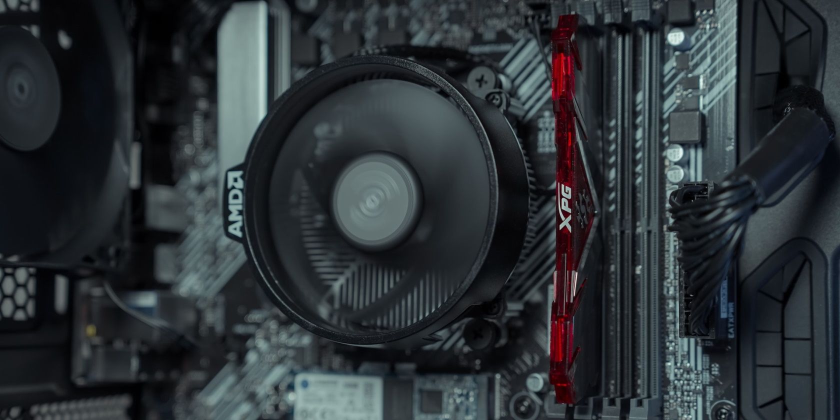 closeup of AMD hardware 