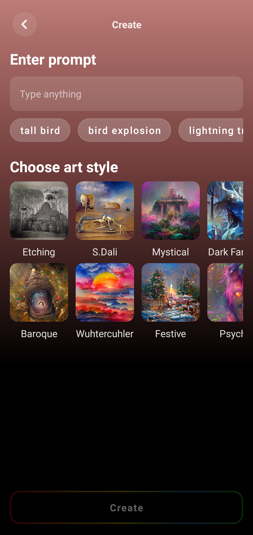 Dream by Wombo App Prompt and Styles for AI Artwork