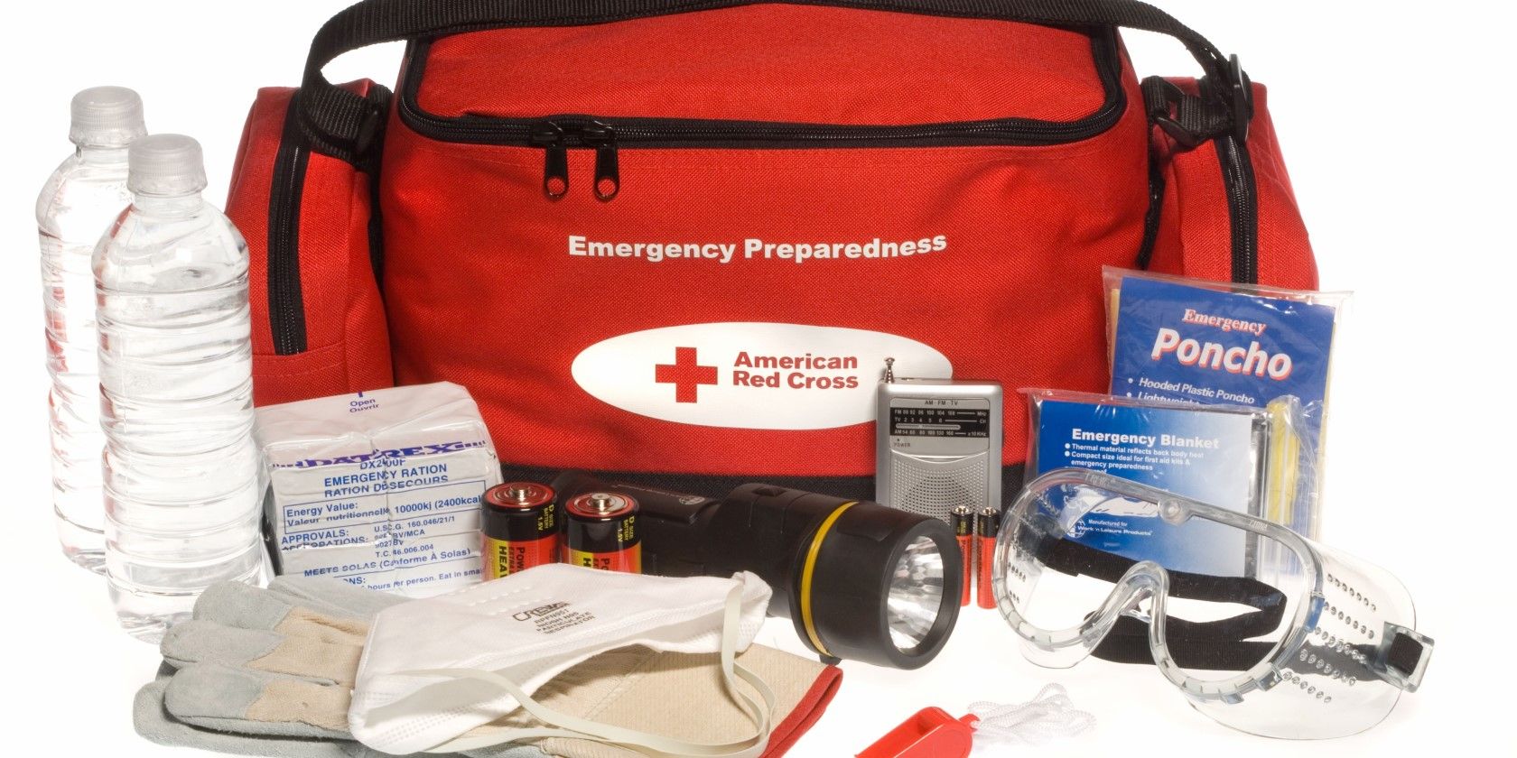 emergency preparedness bag with items