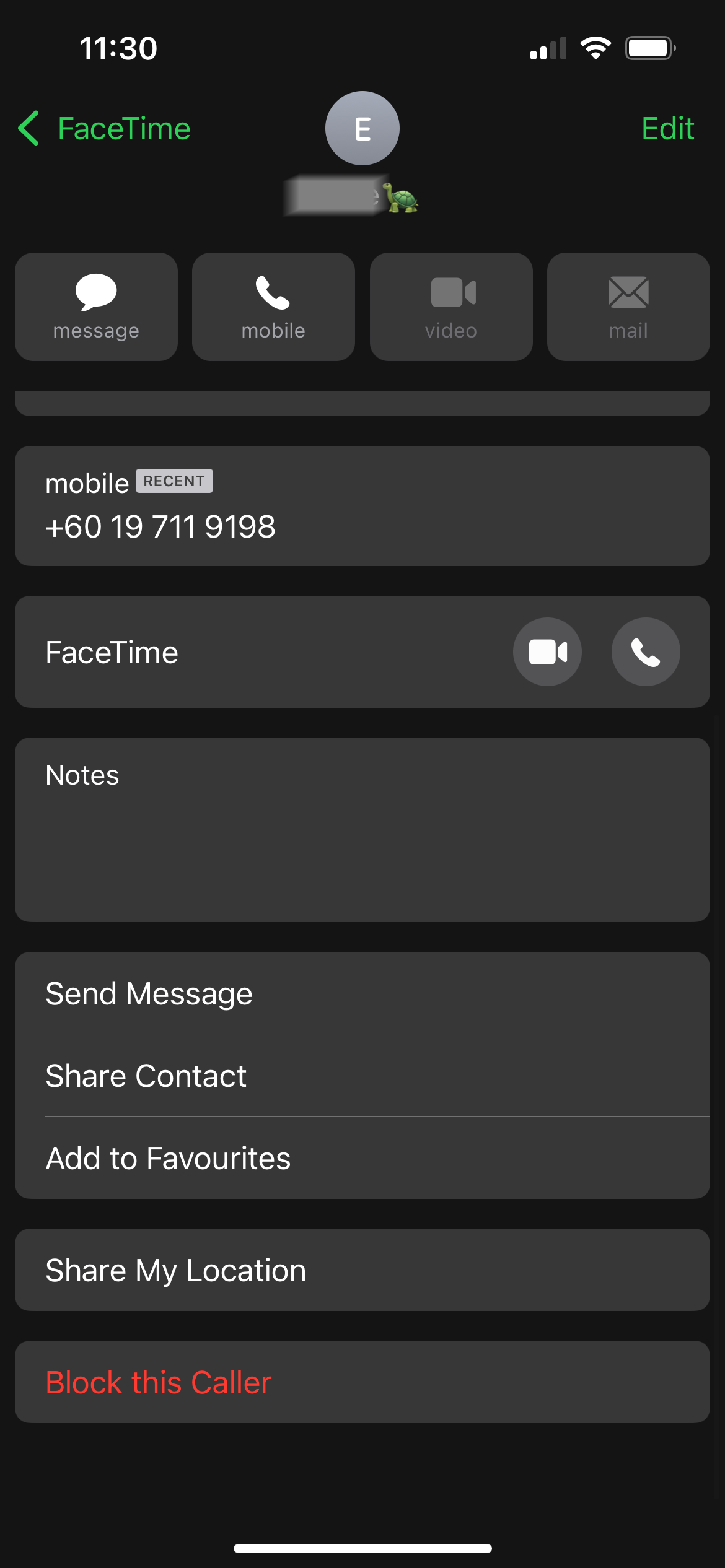 iphone facetime caller information