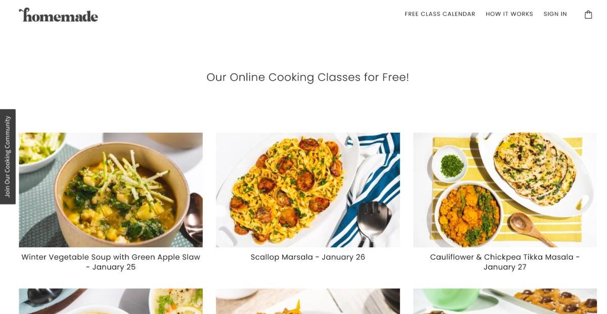 5 Free Online Cooking Classes To Make Delicious And Healthy Meals   Free Online Cooking Class Course Homemade 