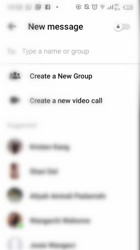 Starting a secret conversation in Messenger