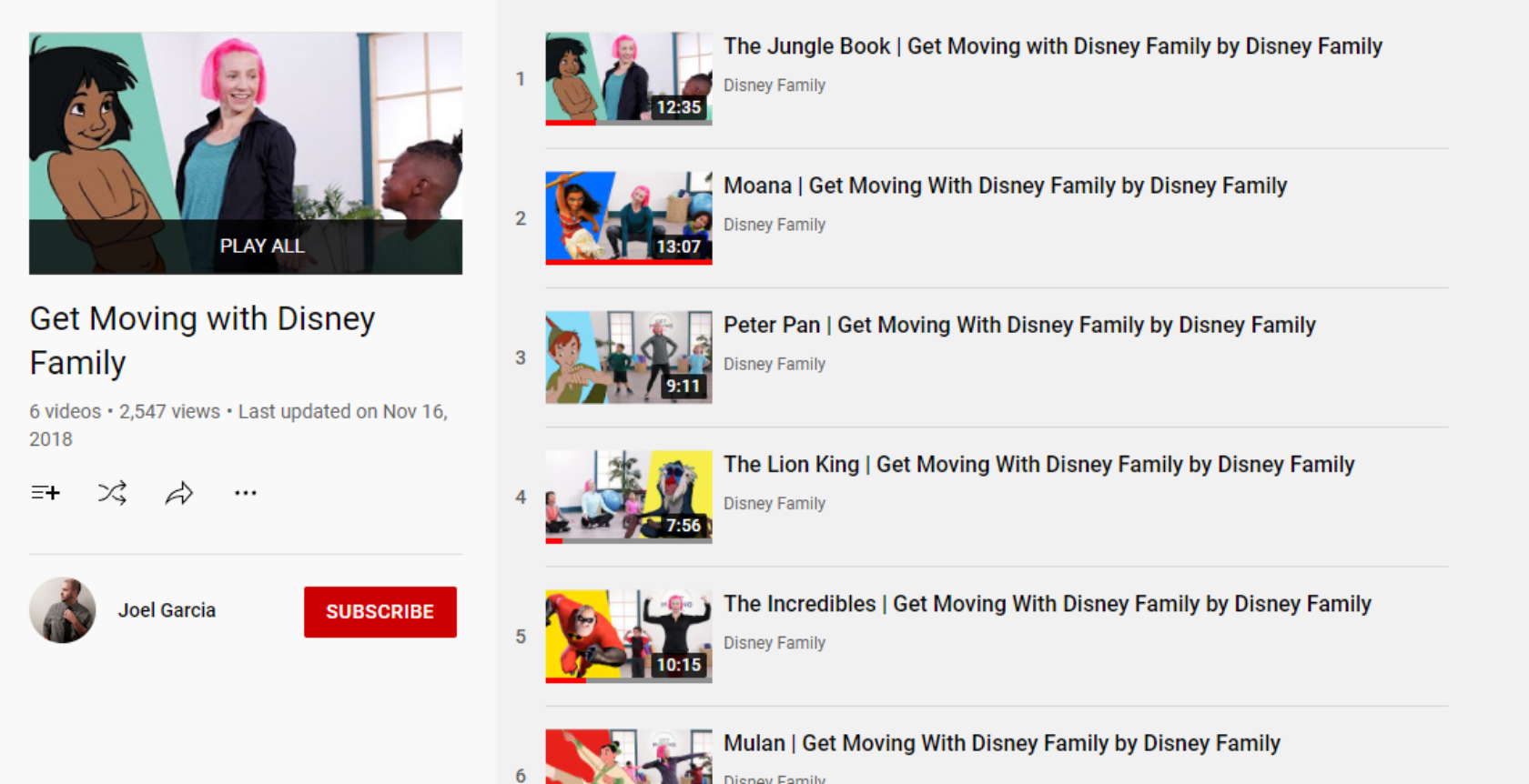 Get Moving with Disney Channel workout videos
