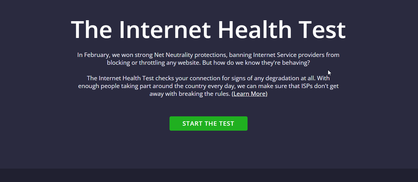 internet health test preview