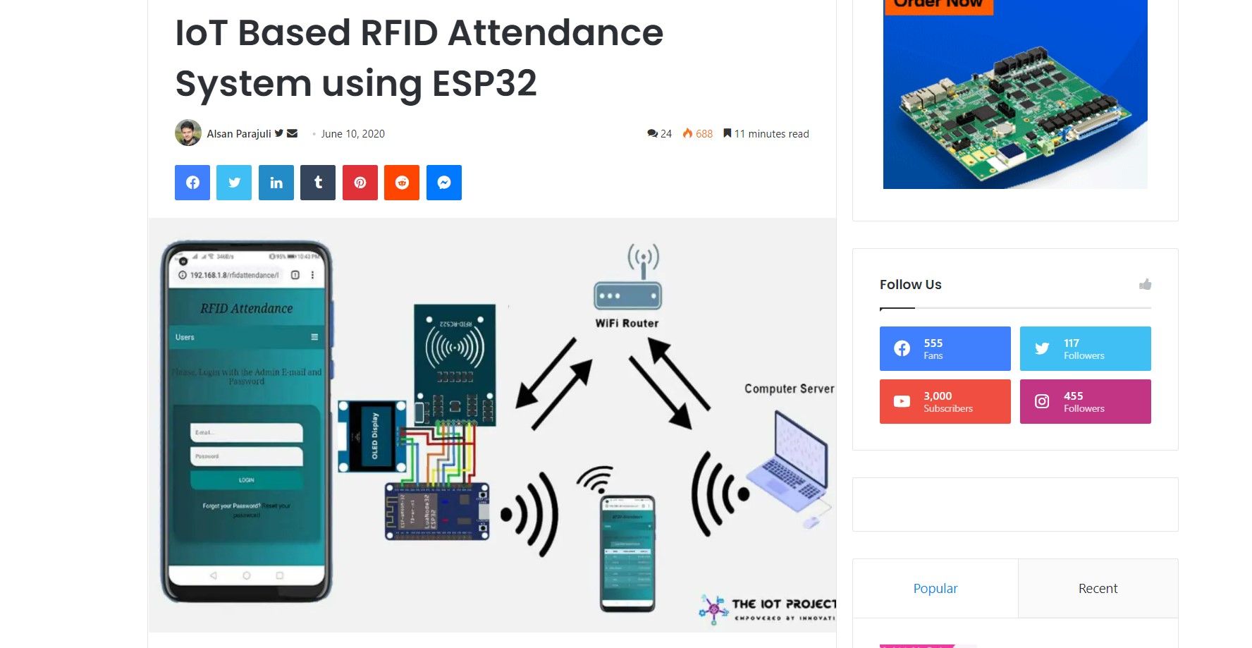 iot based rfid attendance system using esp32