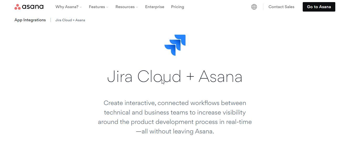 jira cloud + asana page