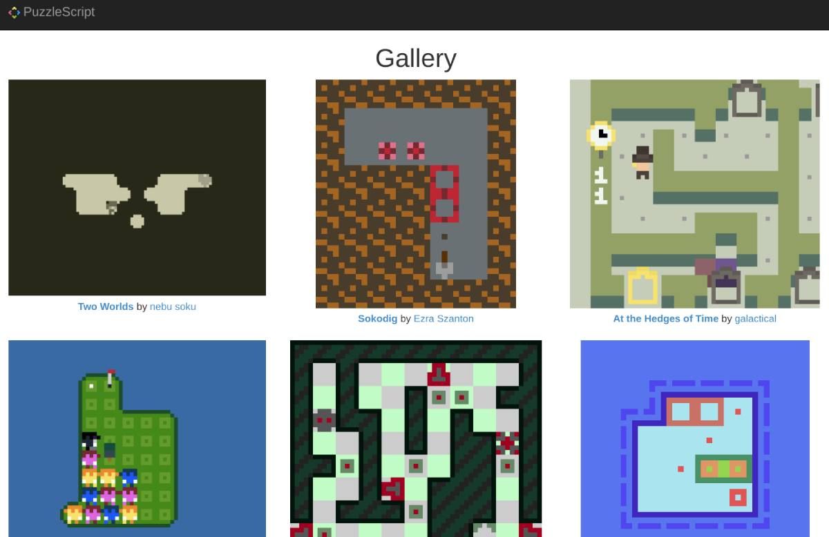 PuzzleScript is an a free and simple game engine to make custom tile-based puzzle games like Sokoban