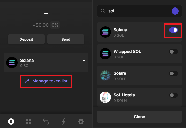 manage token