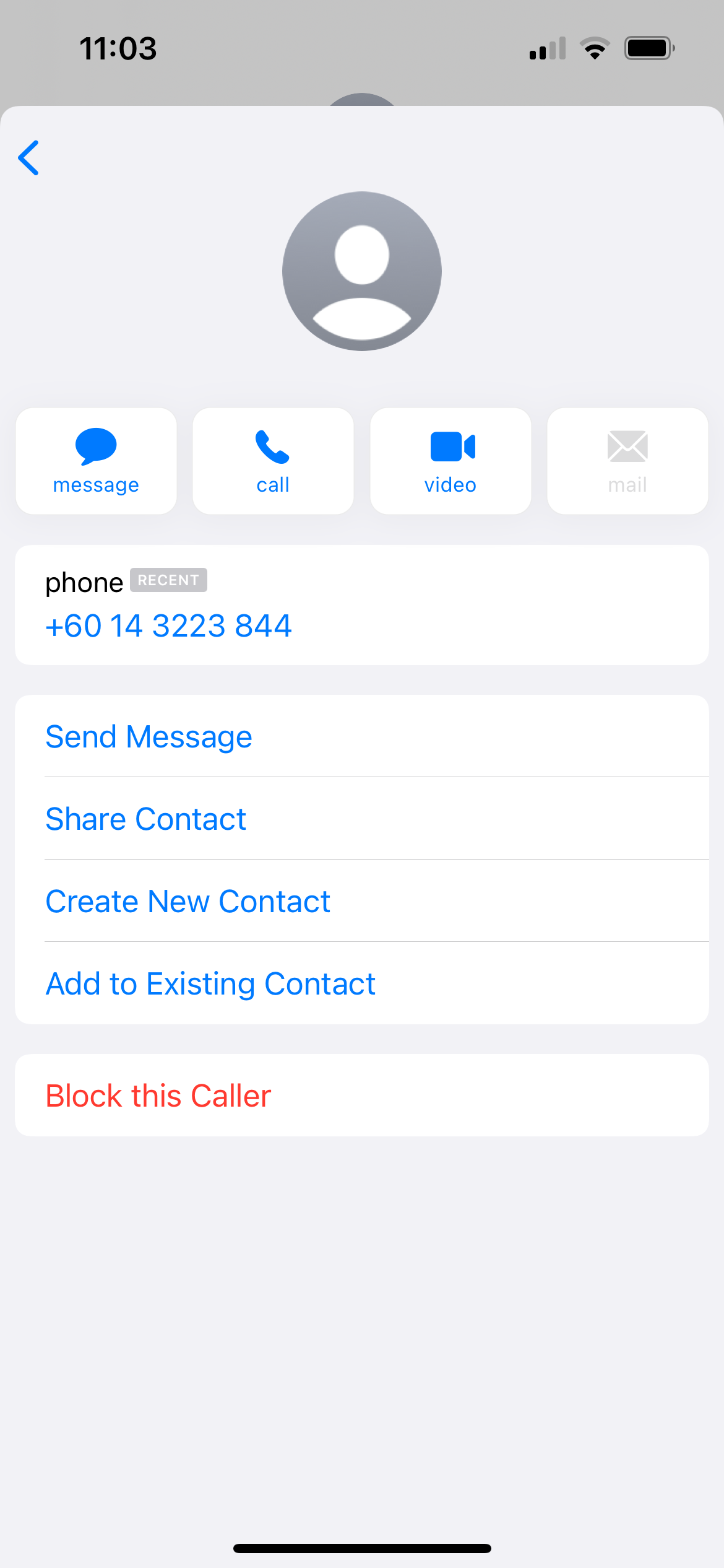 spam phone number info on iphone messages