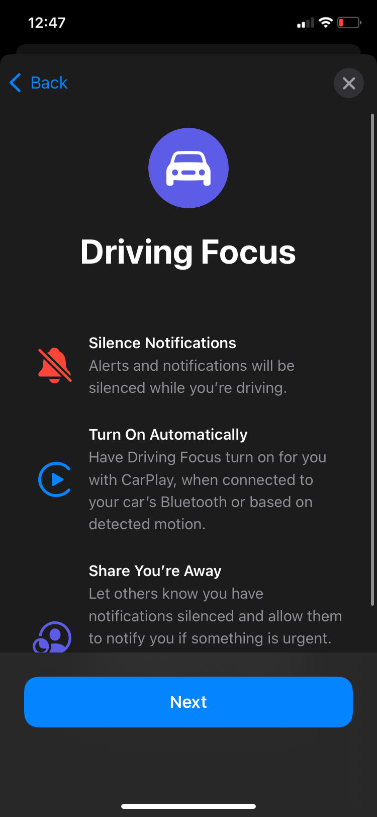 How to Use iOS’s Focus Mode to Automatically Reply to Texts While Driving