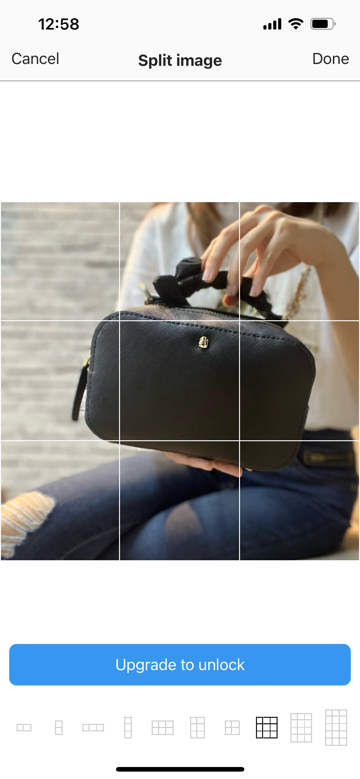 creating grid photo in preview for instagram