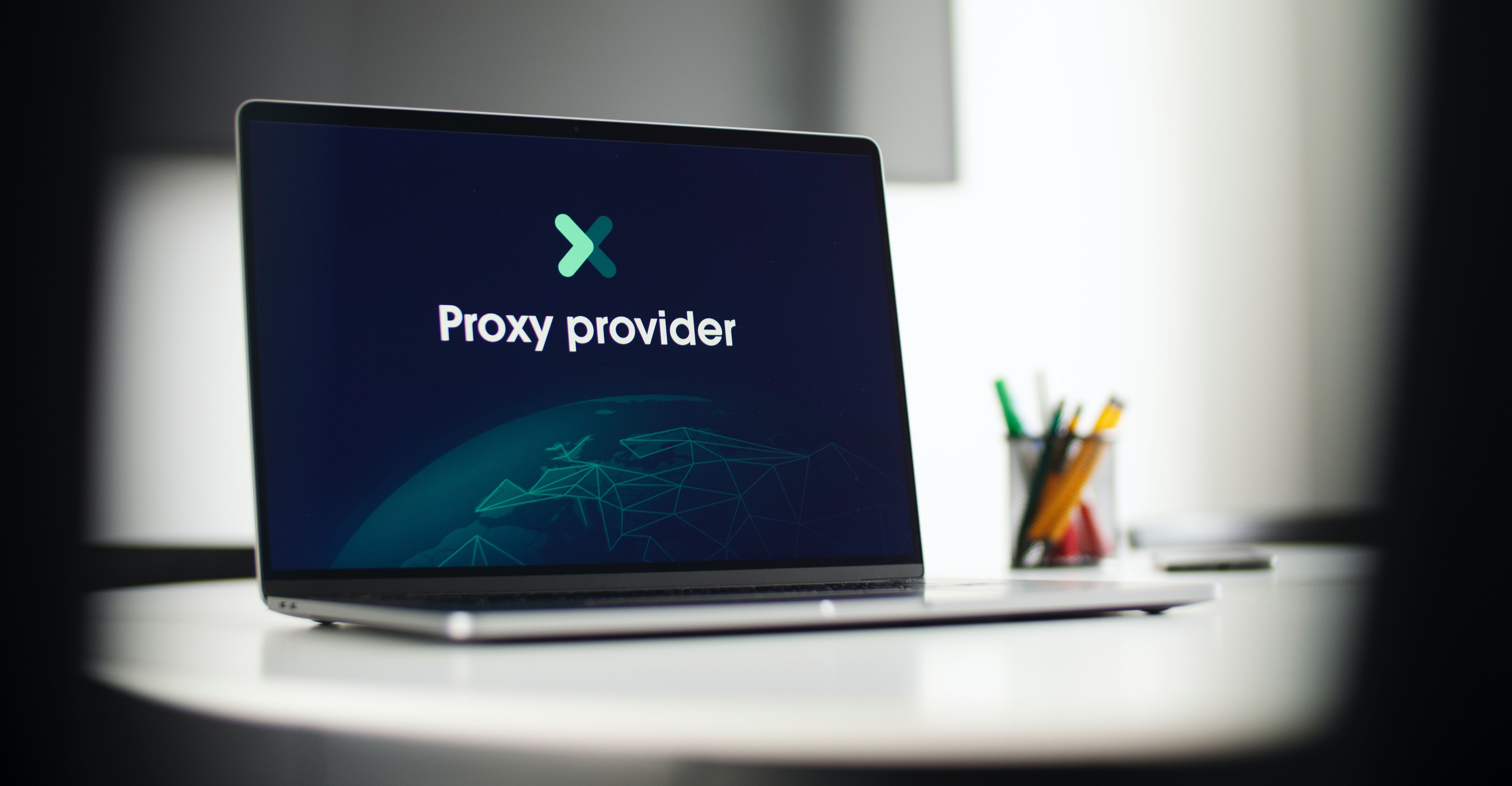 proxy service on laptop screen