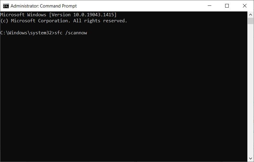 running file system checker through command prompt