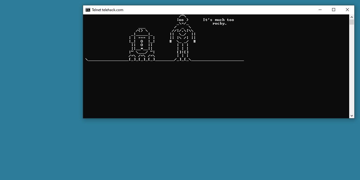 screenshot of star wars ascii playing in command prompt