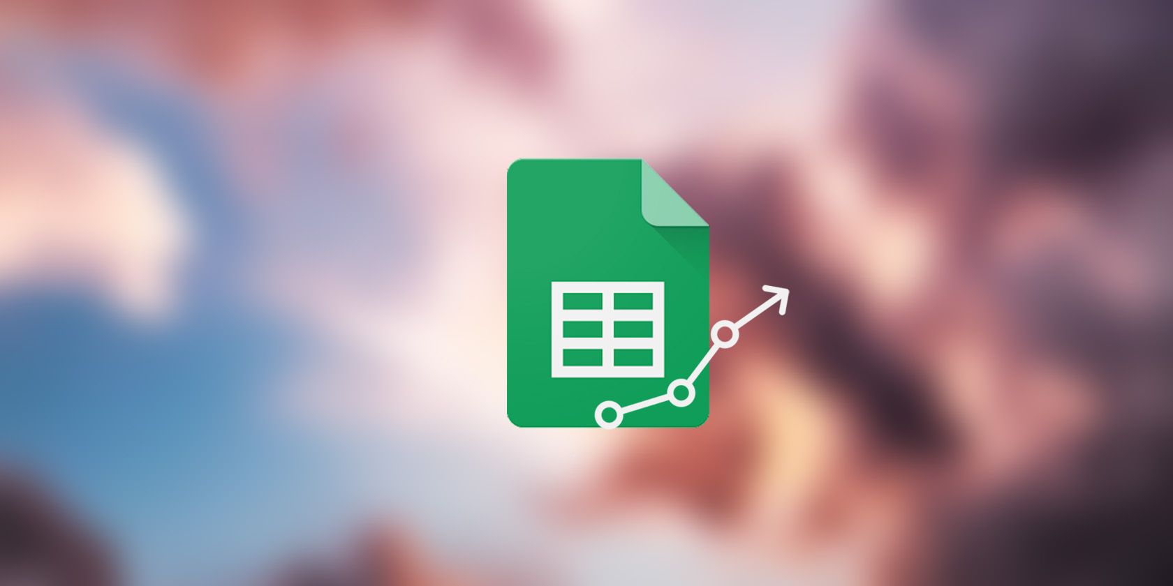 Google Sheets logo with a chart trend