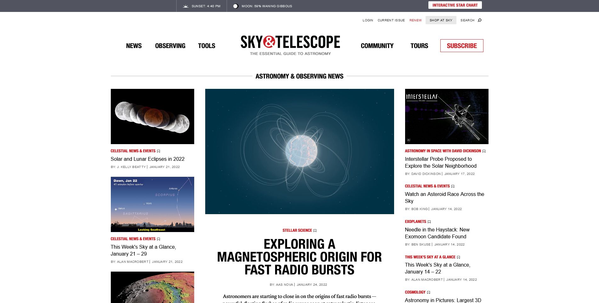 sky and telescope website