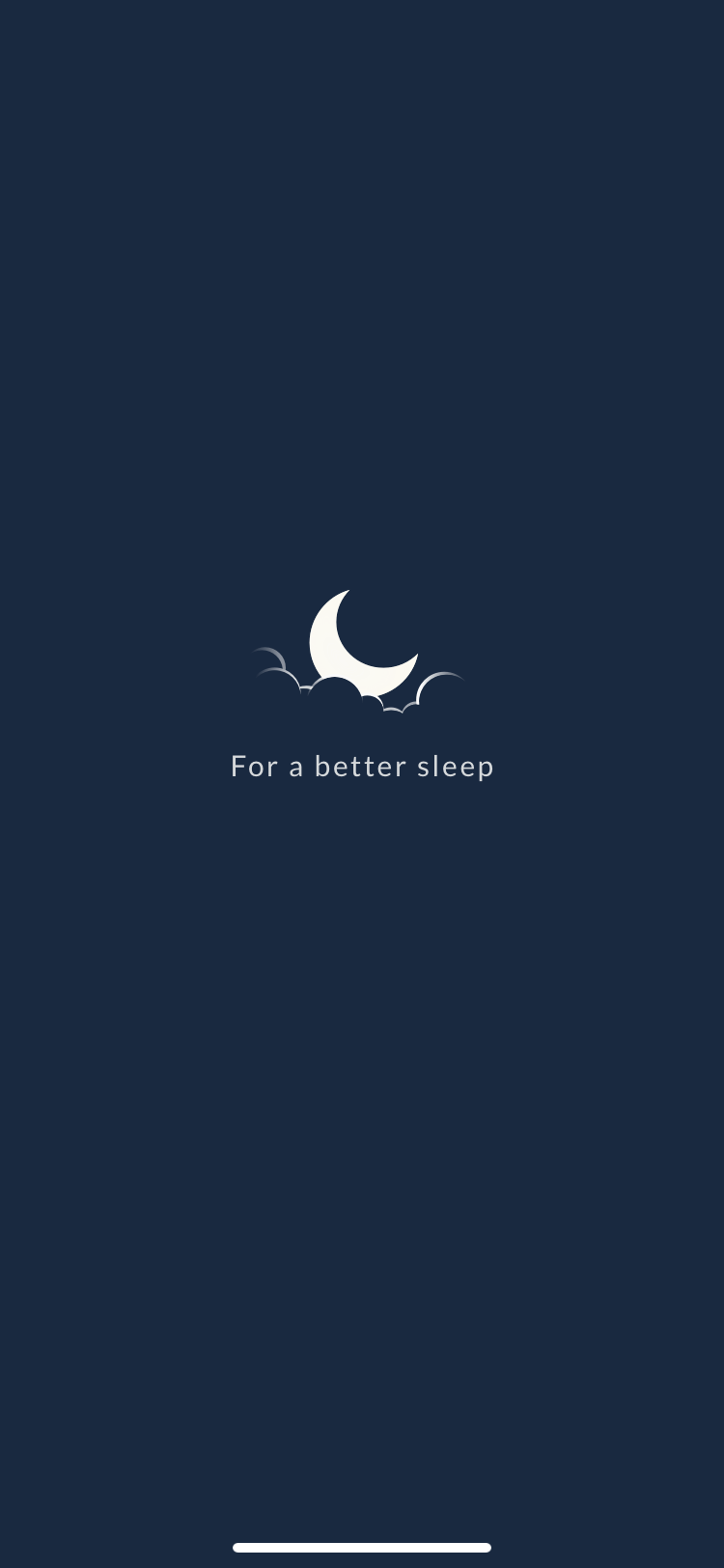 sleep sounds startup page