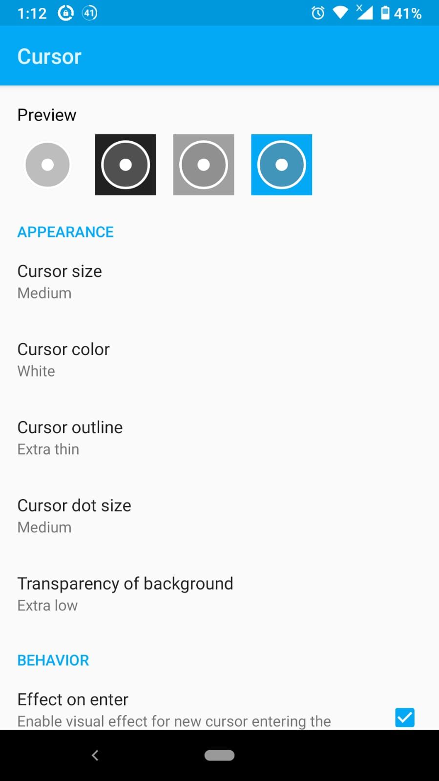 smart cursor app cursor settings screenshot