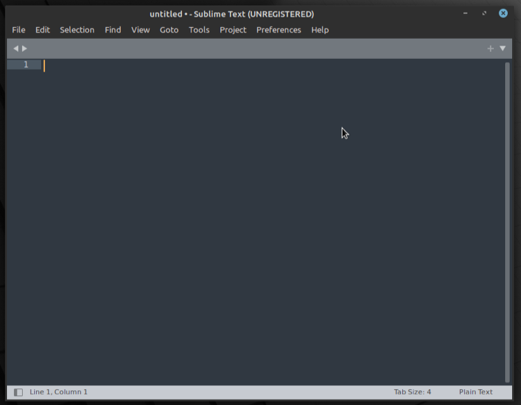 Sublime Text first run on Linux