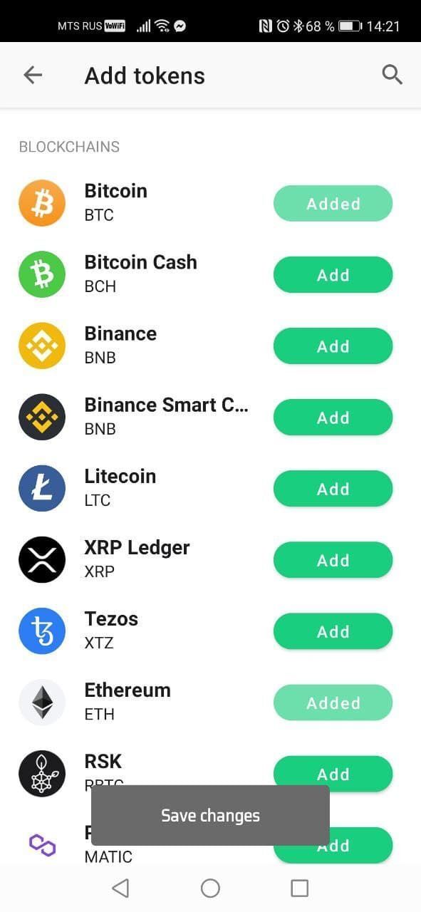 tangem app adding cryptocurrency tokens
