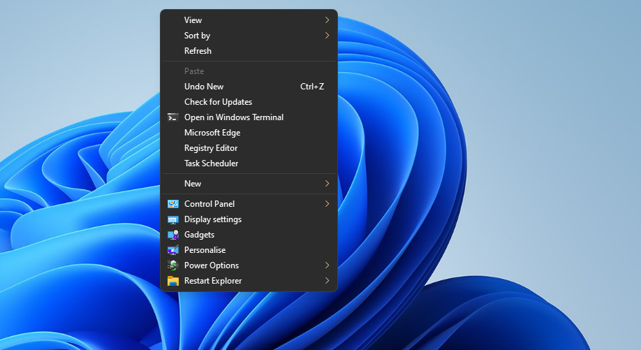 The Task Scheduler context menu option 