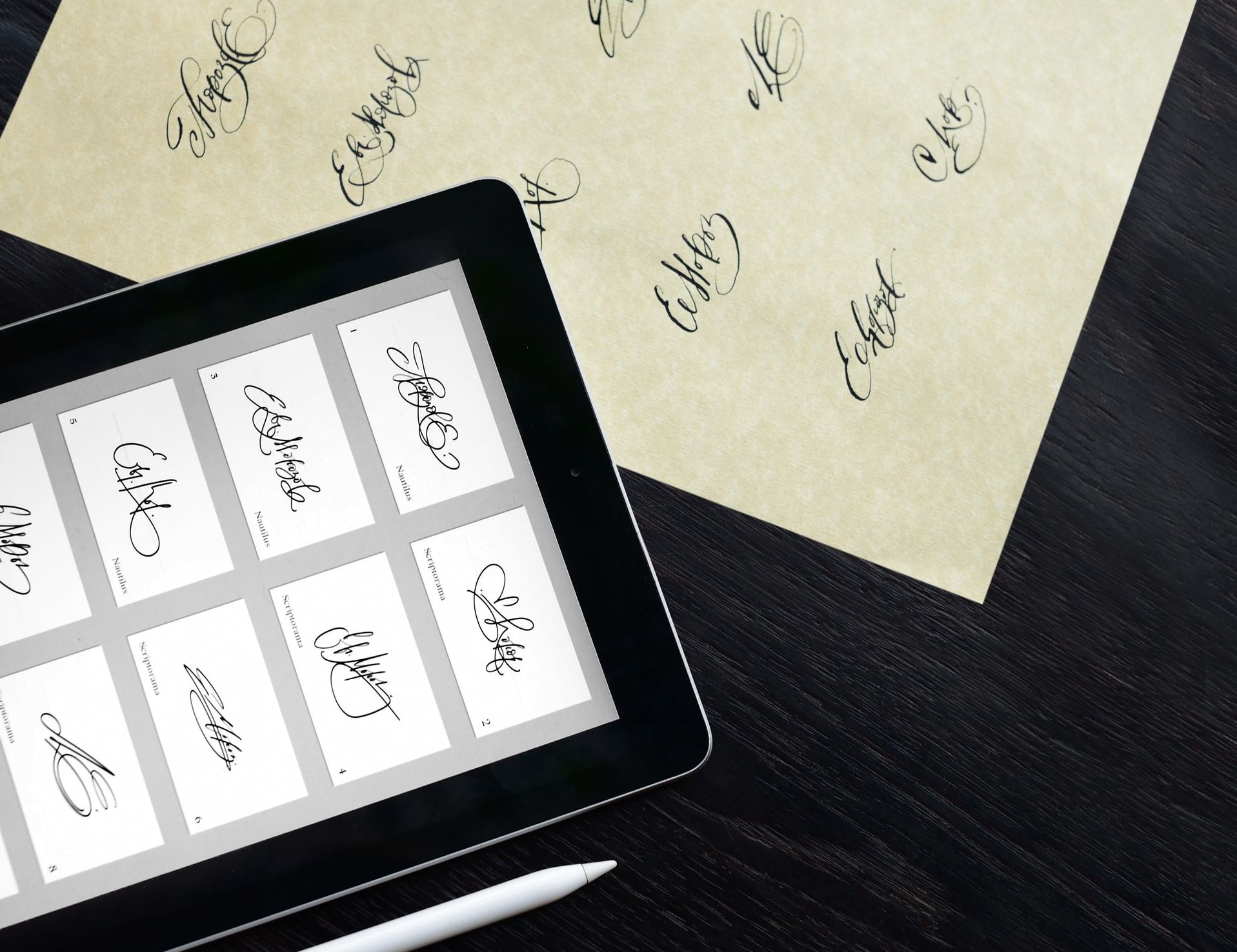 Testing Signatures on Paper and Tablet