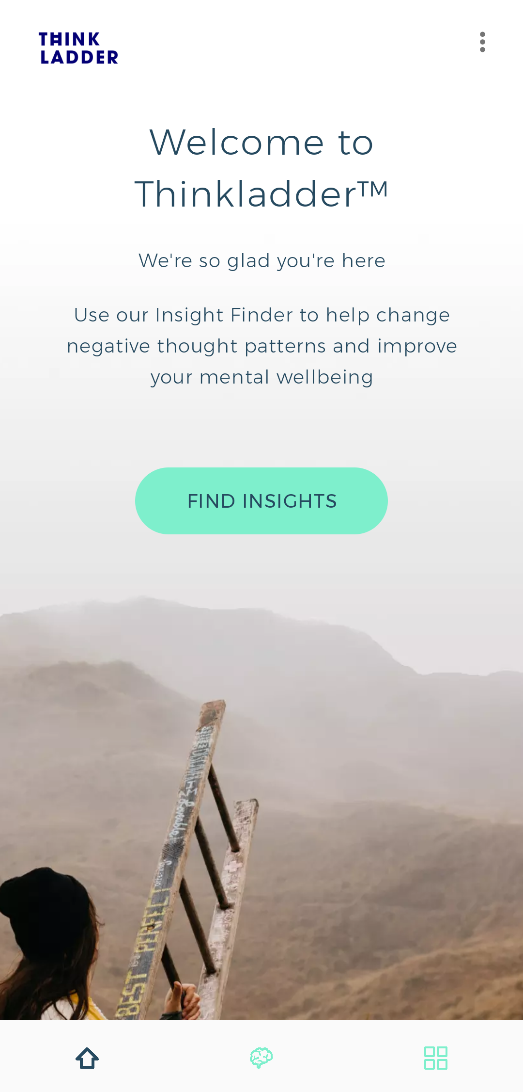 Thinkladder Mental Health App Home Screen