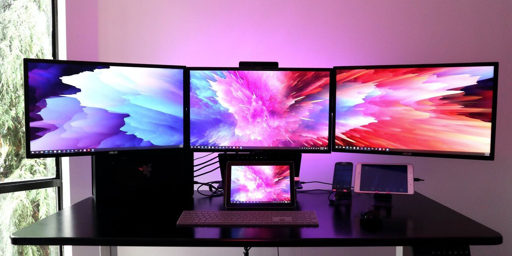 Three monitor setup