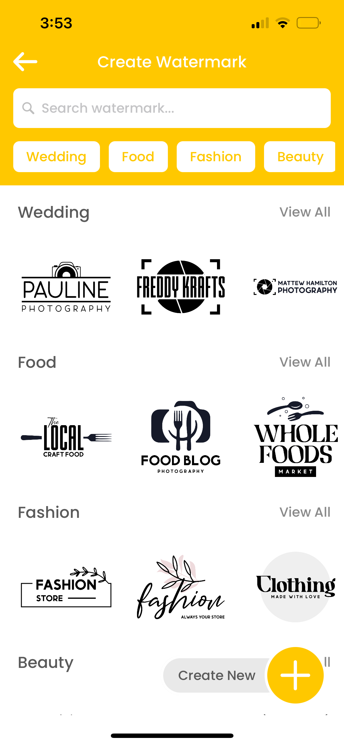 logo templates on watermark app