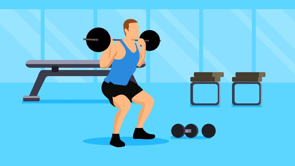 Illustration of Person Lifting Weights