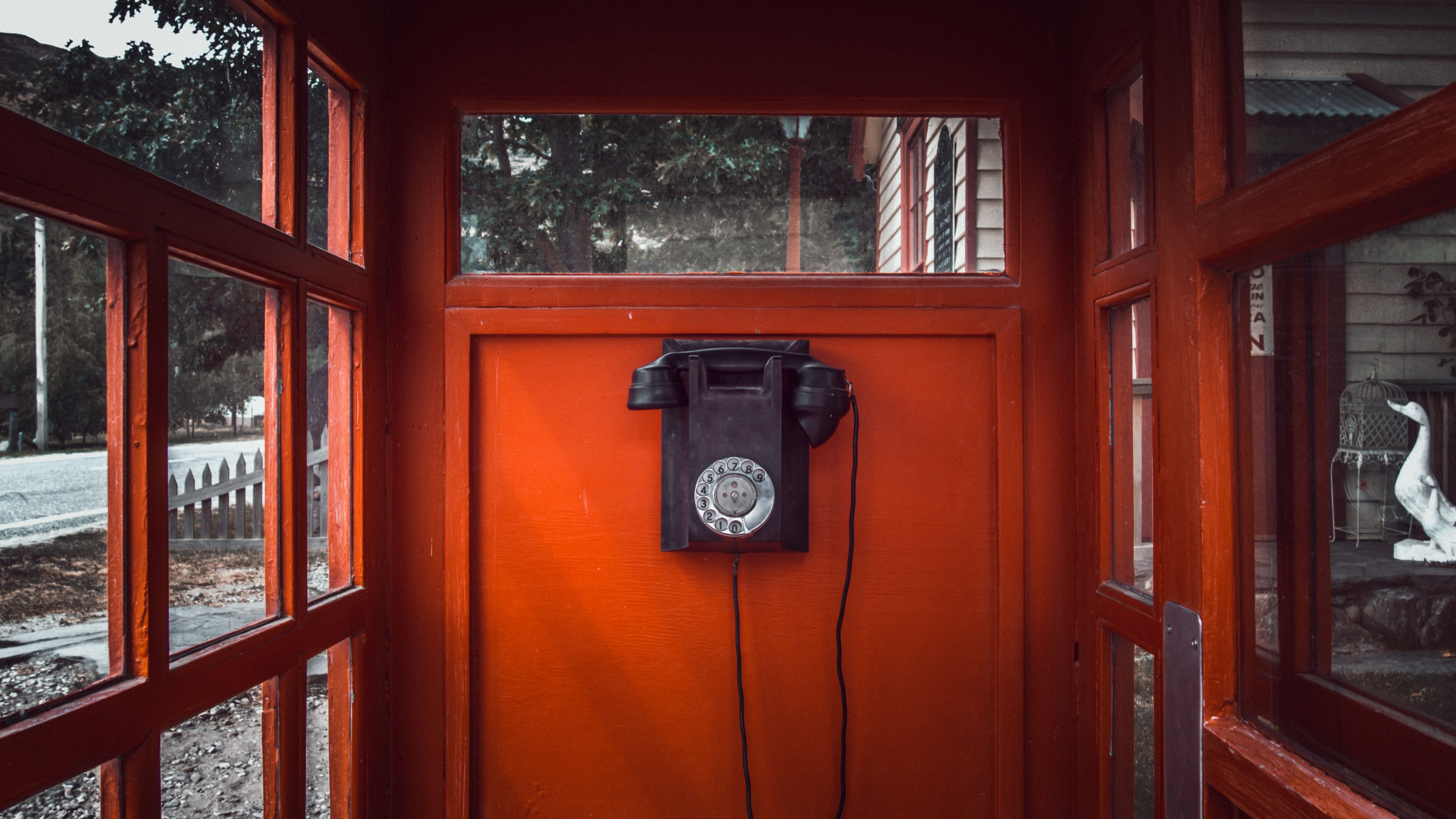 A photo of the inside of a telephone booth.