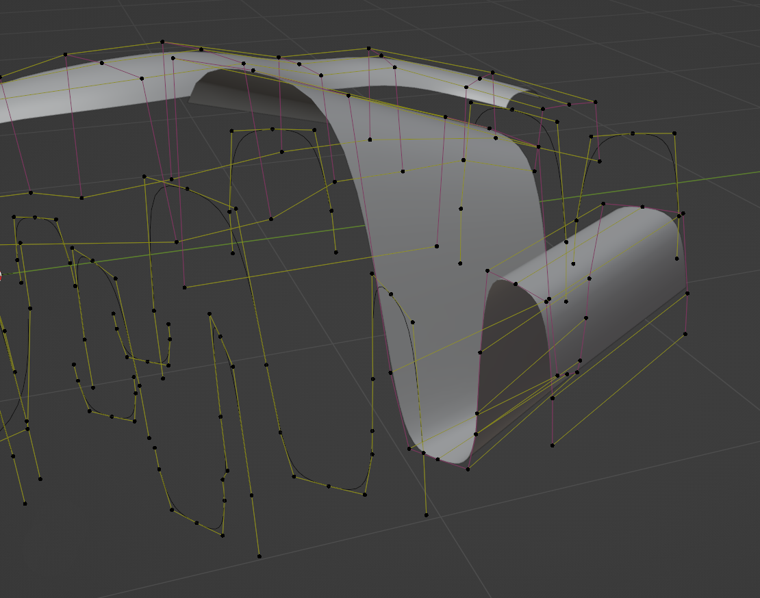 Using NURBS curves in Blender for 3D modeling.