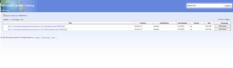 katalog pembaruan windows