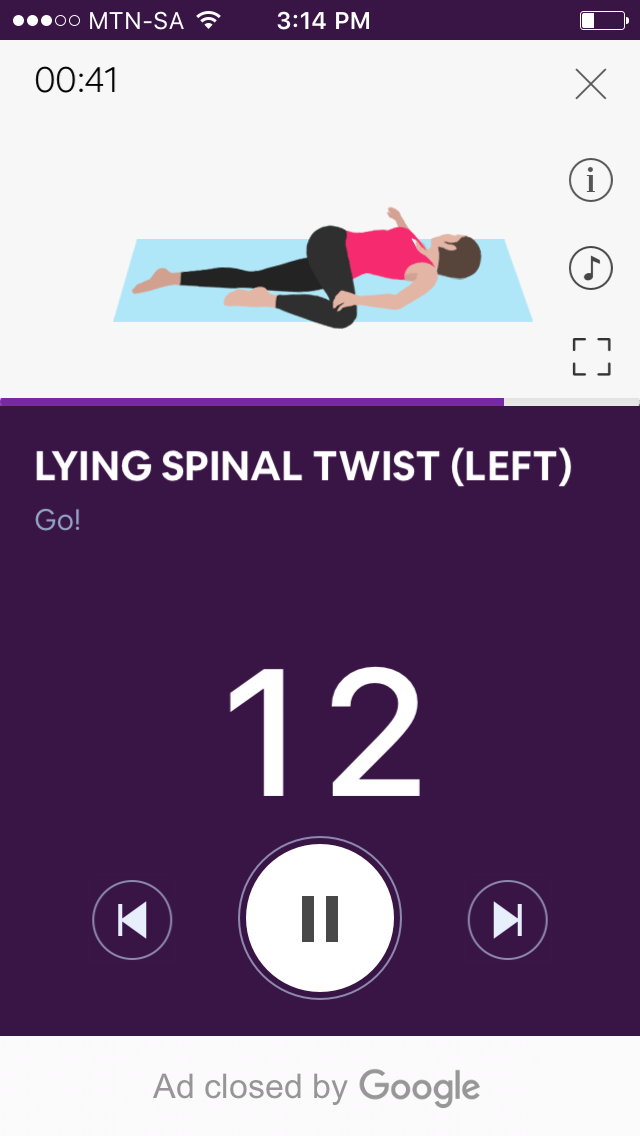 yoga for beginners app workouts spinal twist pose