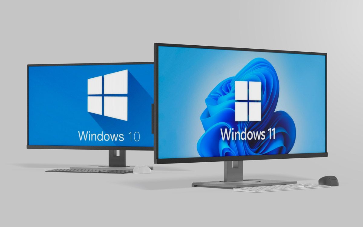 windows 10 and windows 11 on PC monitors