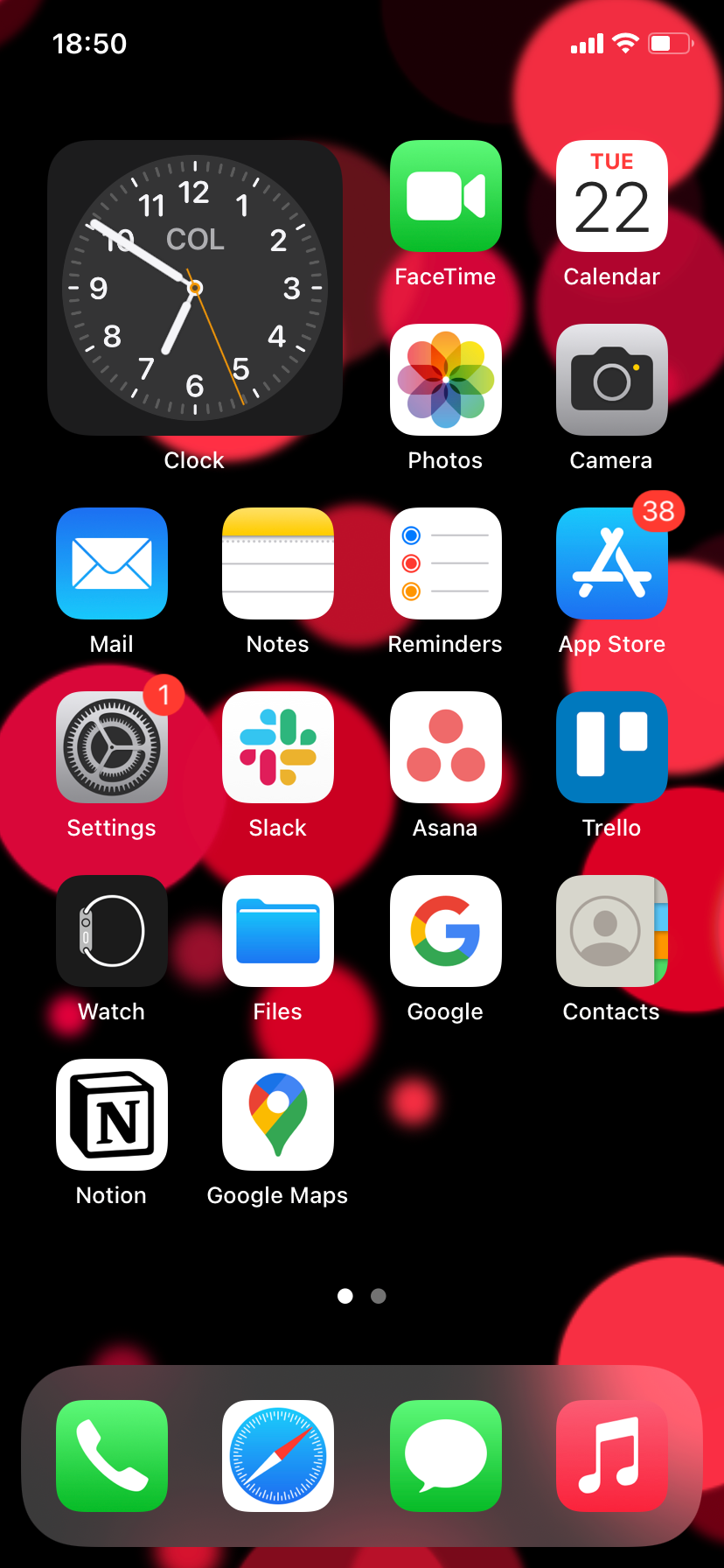 Home Screen on iPhone.