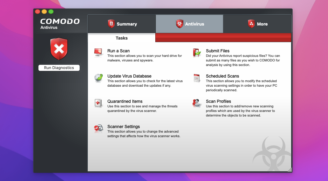 Comodo Antivirus for Mac.