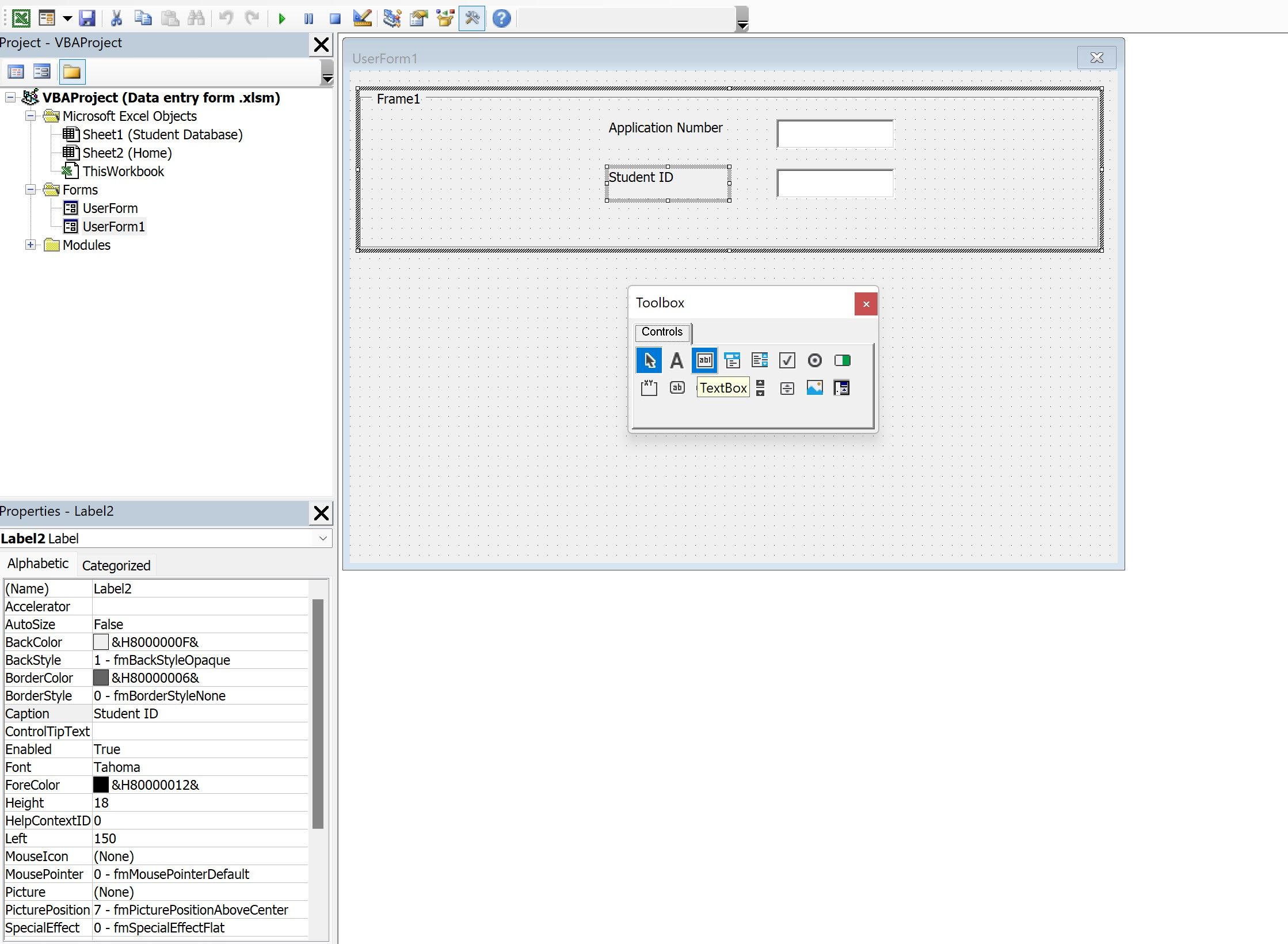 Userform in Excel VBA