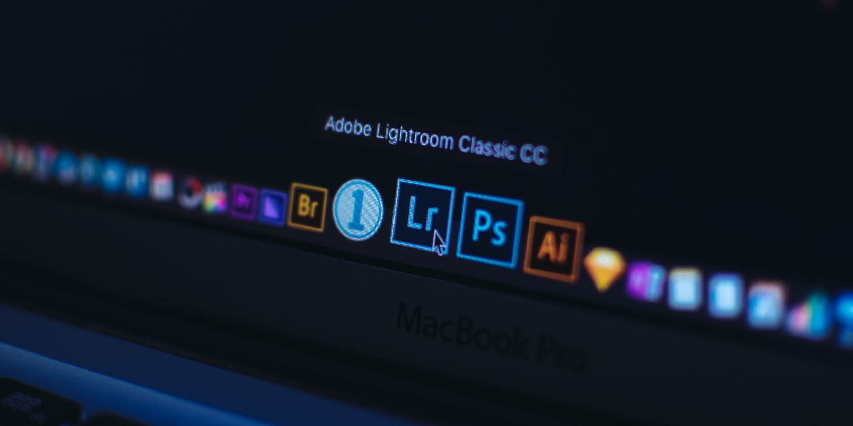 Photo of Adobe logos on a computer 