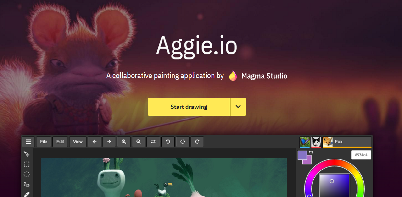 Aggie.io Online co-drawing browser tool