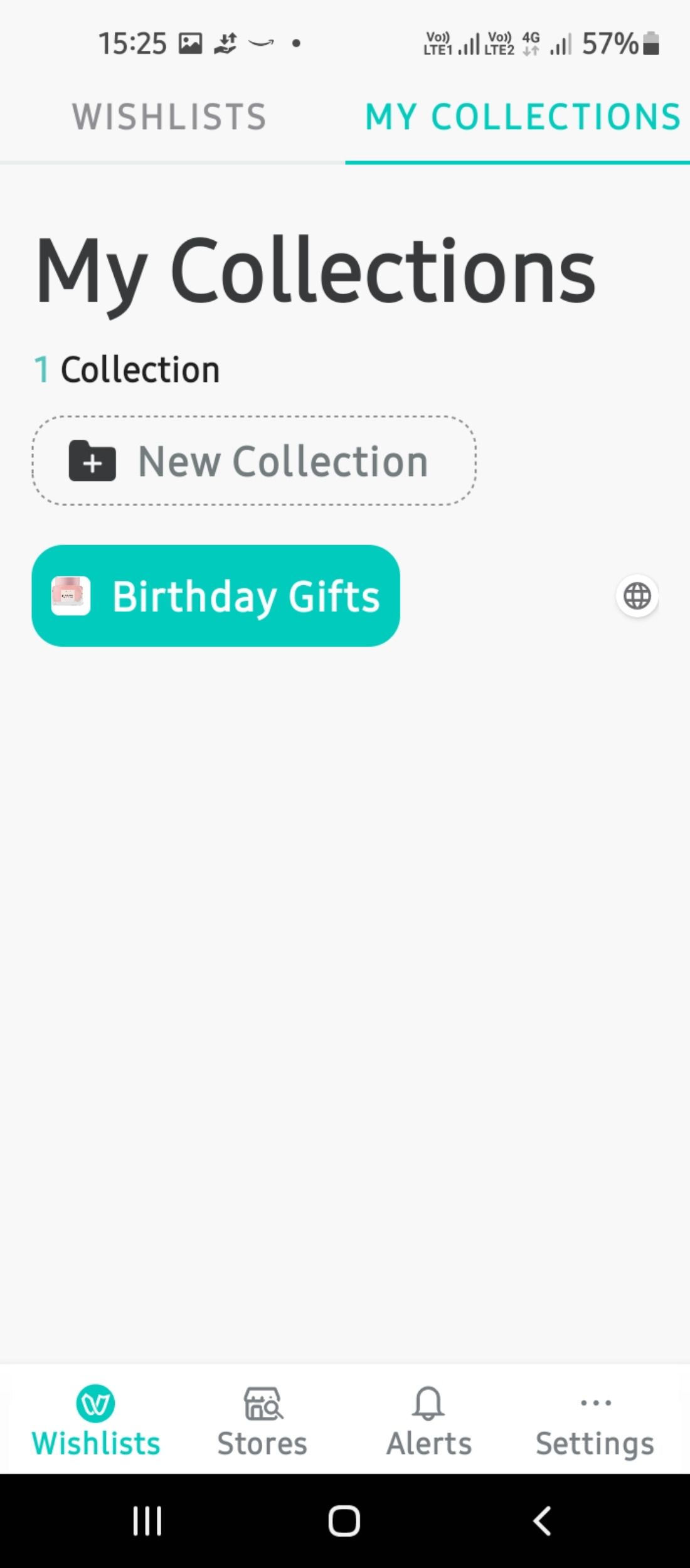 New wishlist collection in the Wishupon app