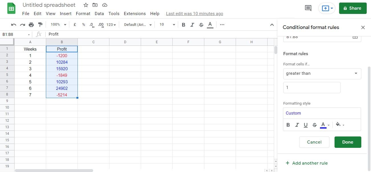 How to Format Values in Google Sheets