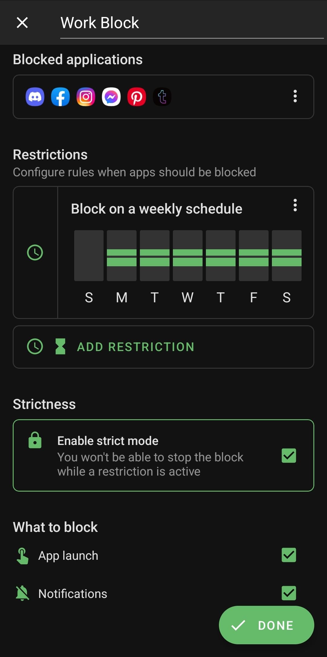 Block App example of a block